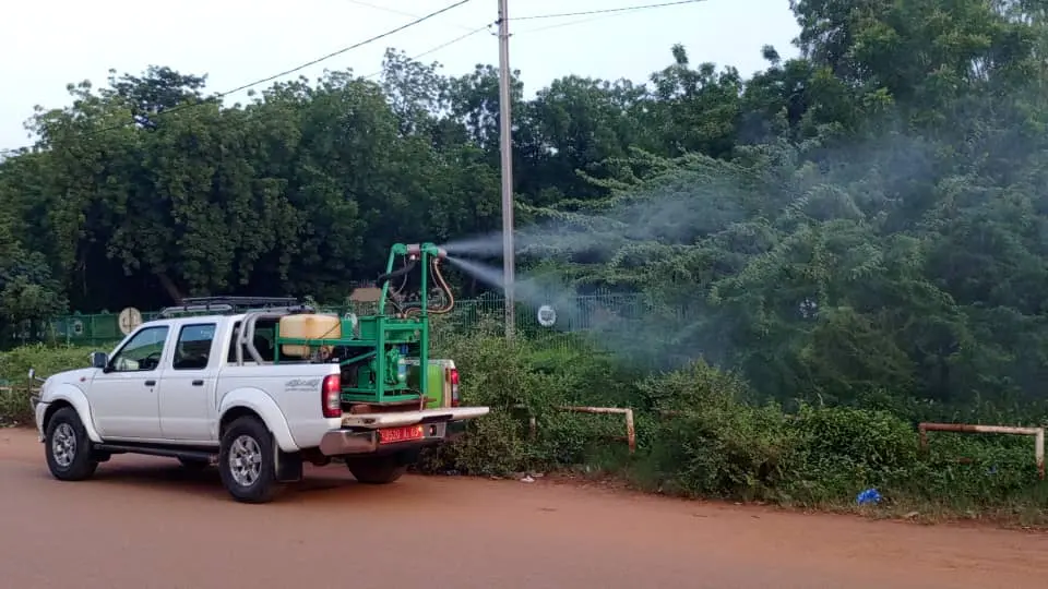 Mosquito control spraying in Ouagadougou