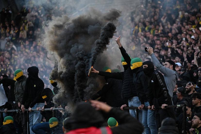 view of the Beaujoire stadium tribune during the FC Nantes vs Toulouse match