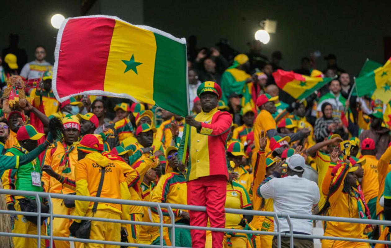 Supporters during a Senegal football match
