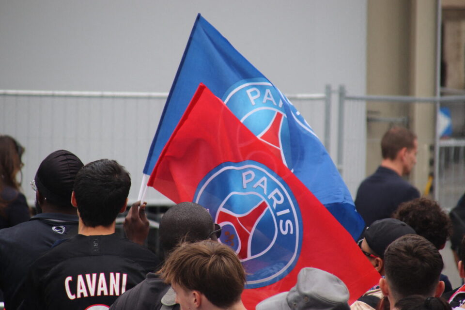 fans in Paris celebrating psg's potential ucl victory