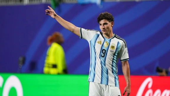 Julian Alvarez during Argentina's World Cup match