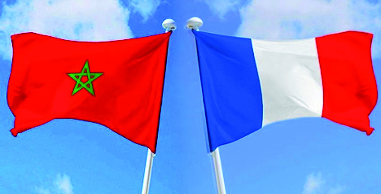 Moroccan and French flags symbolizing economic partnership