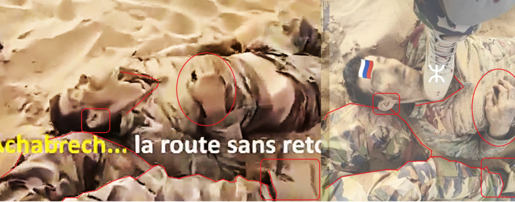 Analysis of body positioning, hand placement, and facial features helped pinpoint the exact moment the deceptive image was extracted from the original footage.
