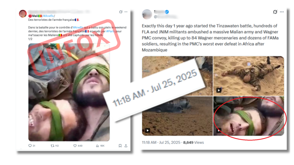 The same accounts later peddled false claims about supposed French prisoners—yet another case of recycled archive imagery.