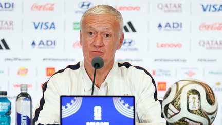 Didier Deschamps during his final press conference before the France-England third-place match on July 17, 2026, in Miami