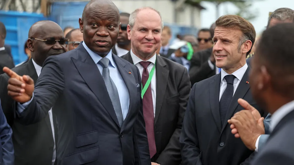 President Brice Oligui Nguema of Gabon meeting French counterpart