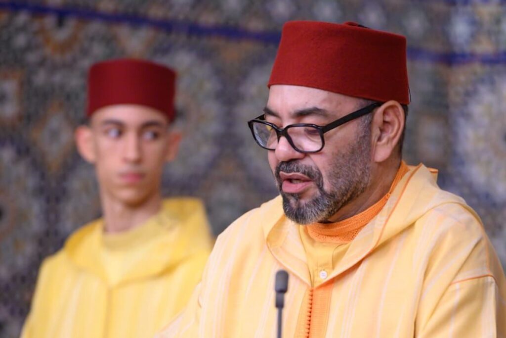 King Mohammed VI of Morocco with Crown Prince Moulay Hassan