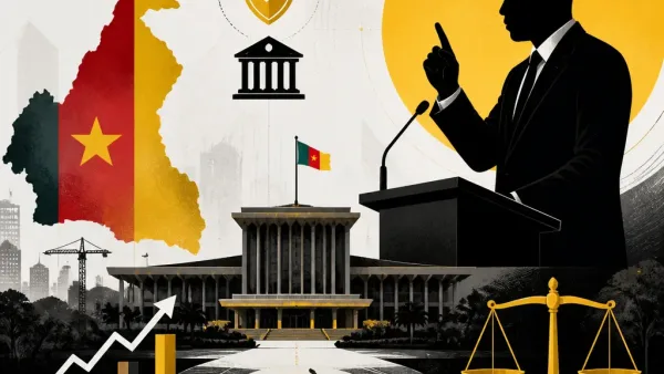Illustration editoriale pour Cameroun : René Sadi assure que Paul Biya est en vie et qu’il n’y a aucune vacance du pouvoir