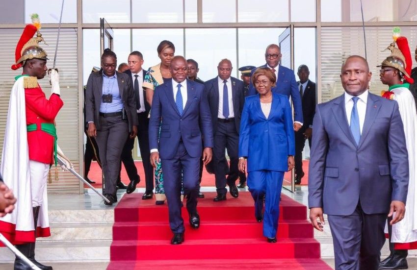 President Oligui Nguema arriving in Abidjan