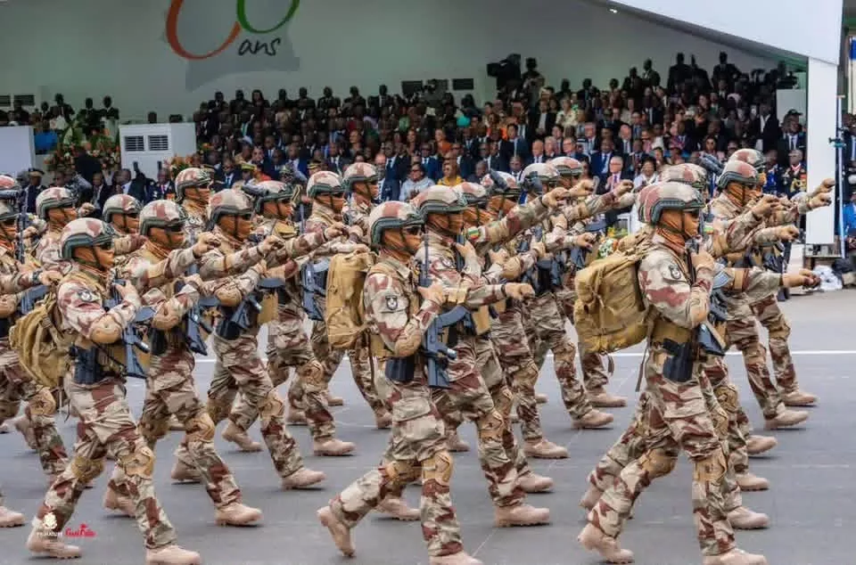 Guinean special forces parade in Abidjan