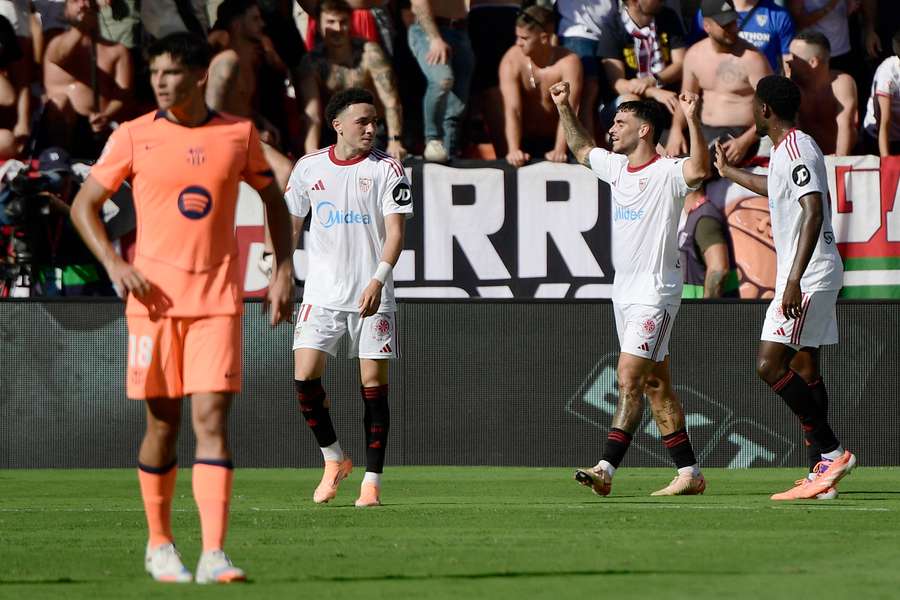 Isaac Romero celebrates his goal in Sevilla's 4-1 win over Barcelona at the Ramón Sánchez-Pizjuán in October 2025. Isaac Romero celebrates his goal in Sevilla's 4-1 win over Barcelona at the Ramón Sánchez-Pizjuán in October 2025.