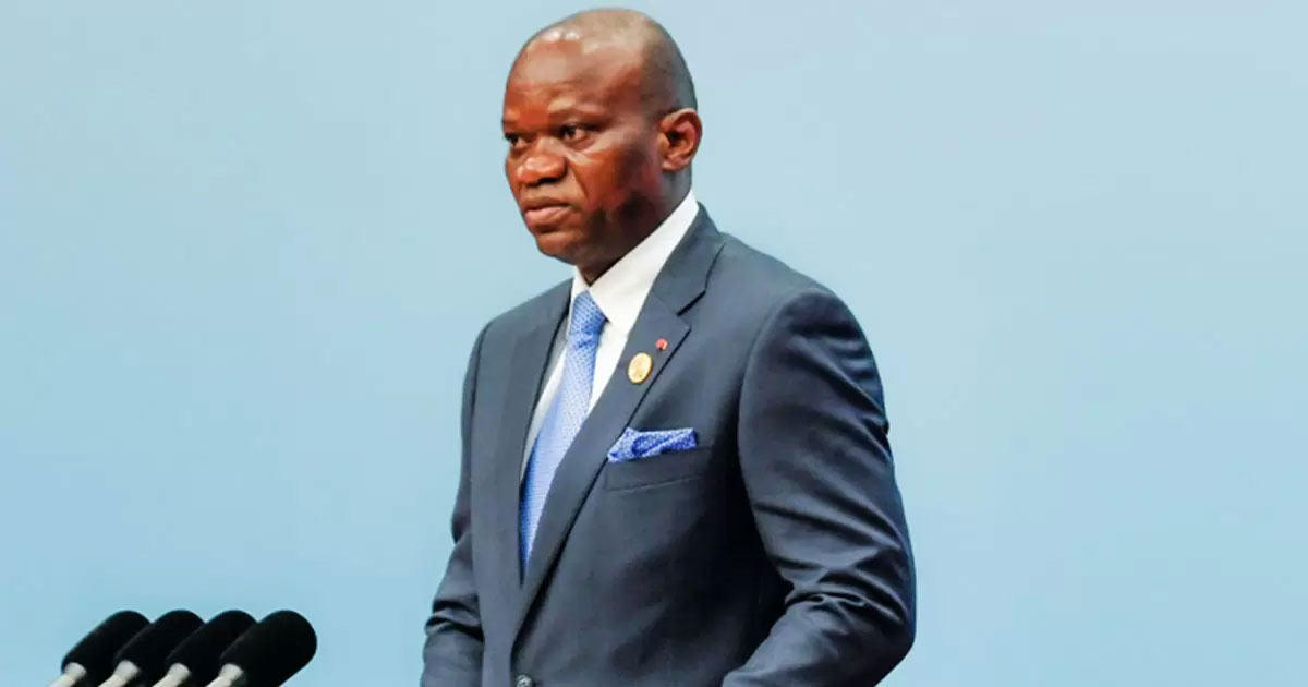 Gabon's President Brice Clotaire Oligui Nguema at a public event